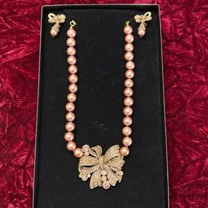 HEIDI DAUS Pink Pearl Jewelry Set